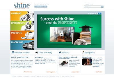 Shine Business - homepage